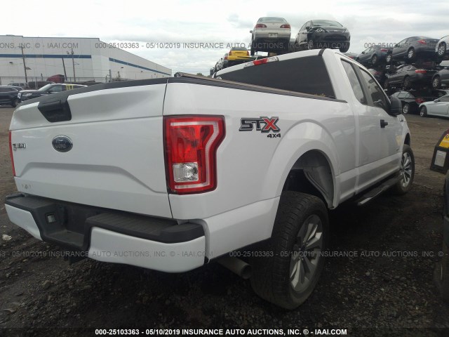 1FTEX1EPXHFA79828 - 2017 FORD F150 SUPER CAB WHITE photo 4