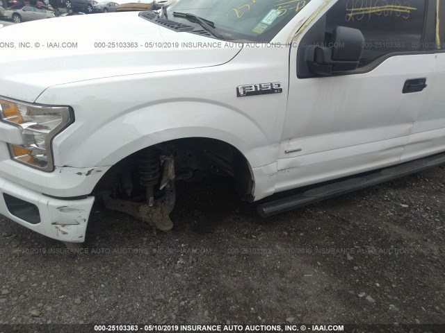 1FTEX1EPXHFA79828 - 2017 FORD F150 SUPER CAB WHITE photo 6