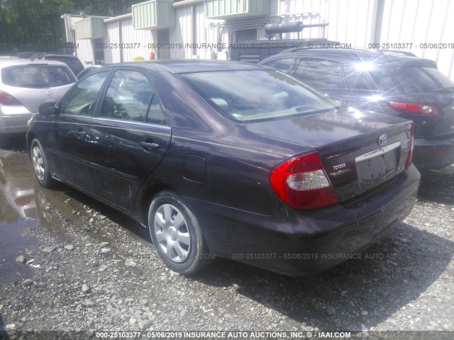 4T1BE32K14U859201 - 2004 TOYOTA CAMRY LE/XLE/SE BURGUNDY photo 3