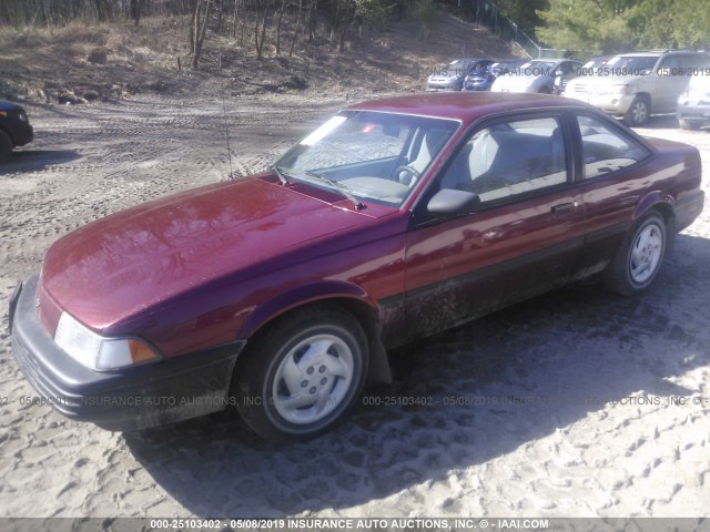 1G1JC1442P7146327 - 1993 CHEVROLET CAVALIER VL/RS MAROON photo 2