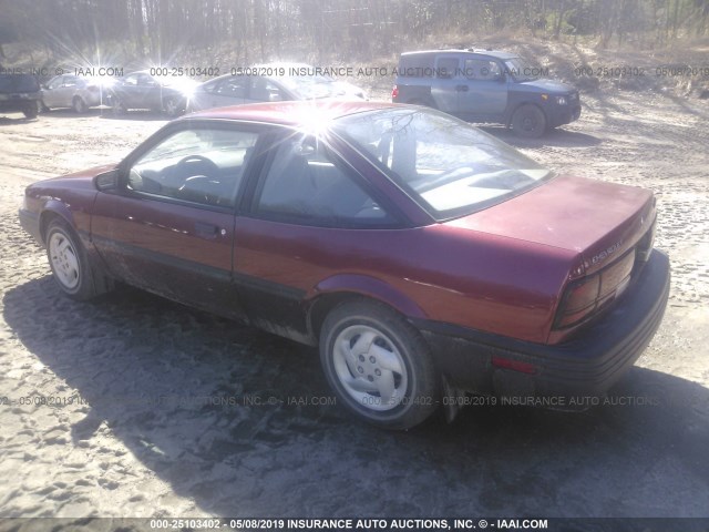 1G1JC1442P7146327 - 1993 CHEVROLET CAVALIER VL/RS MAROON photo 3