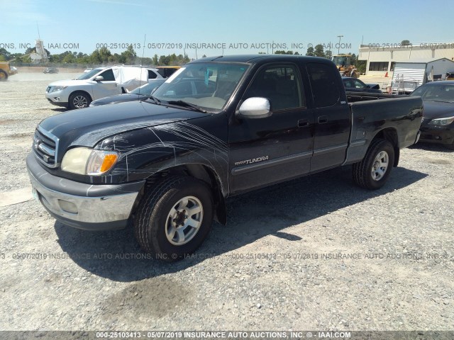 5TBRT34151S177525 - 2001 TOYOTA TUNDRA ACCESS CAB/ACCESS CAB SR5 BLACK photo 2