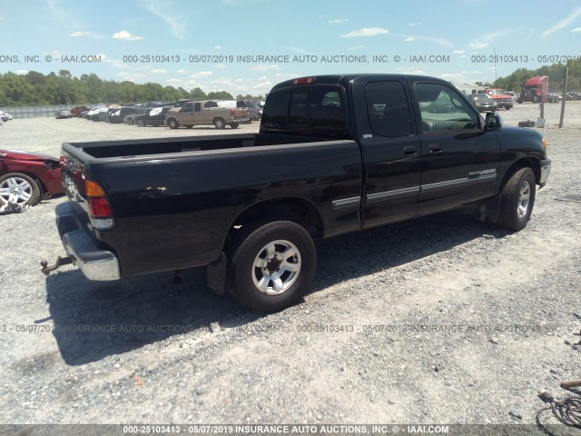 5TBRT34151S177525 - 2001 TOYOTA TUNDRA ACCESS CAB/ACCESS CAB SR5 BLACK photo 4