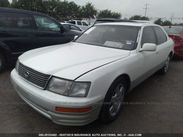 JT8BH22F4T0060378 - 1996 LEXUS LS 400 WHITE photo 2