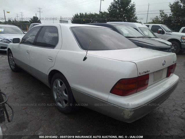 JT8BH22F4T0060378 - 1996 LEXUS LS 400 WHITE photo 3