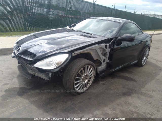 WDBWK5JA0AF232779 - 2010 MERCEDES-BENZ SLK 350 BLACK photo 2