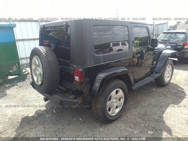 1J8FA541X9L755104 - 2009 JEEP WRANGLER SAHARA BLACK photo 4