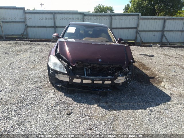 WDDNG71X07A075040 - 2007 MERCEDES-BENZ S 550 BURGUNDY photo 6