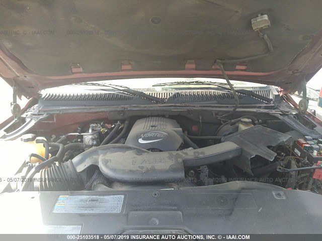 1GKEC16T72J205563 - 2002 GMC YUKON XL C1500 BURGUNDY photo 10