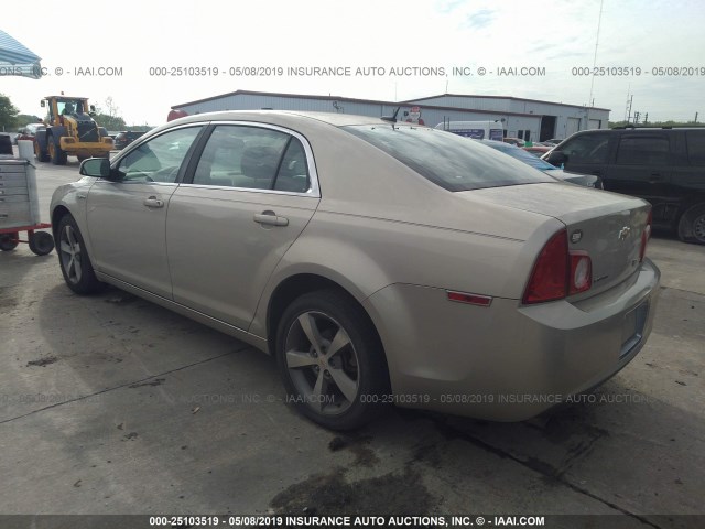 1G1ZF57569F198669 - 2009 CHEVROLET MALIBU HYBRID TAN photo 3