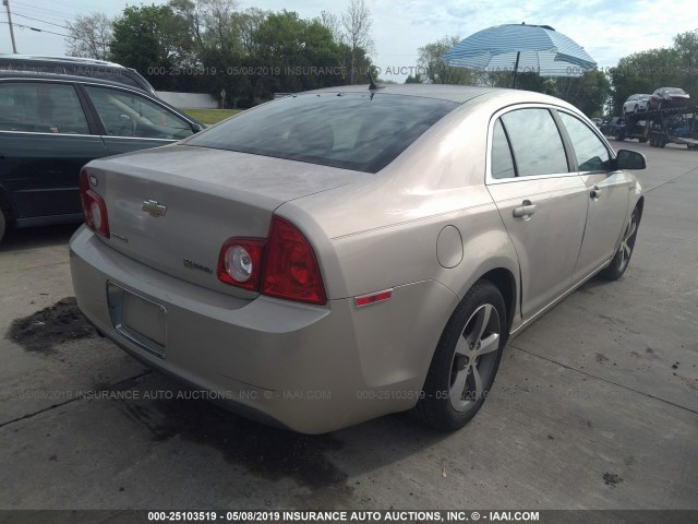 1G1ZF57569F198669 - 2009 CHEVROLET MALIBU HYBRID TAN photo 4