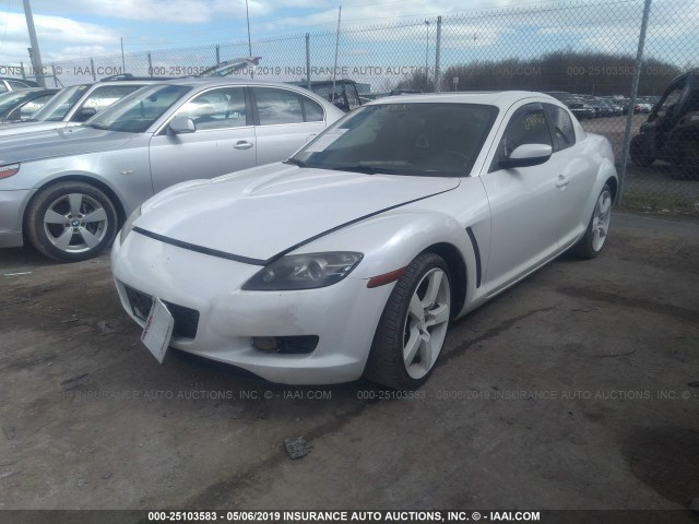 JM1FE17N450158447 - 2005 MAZDA RX8 WHITE photo 2