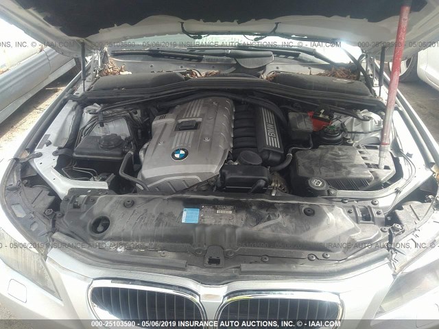 WBANF33596CS38026 - 2006 BMW 525 XI SILVER photo 10