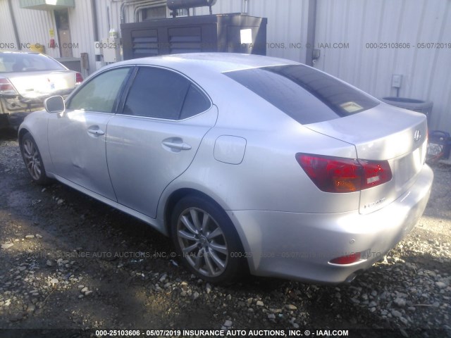 JTHBK262462003793 - 2006 LEXUS IS 250 SILVER photo 3