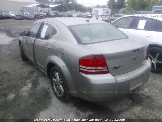 1B3LC56K18N227451 - 2008 DODGE AVENGER SXT BEIGE photo 3