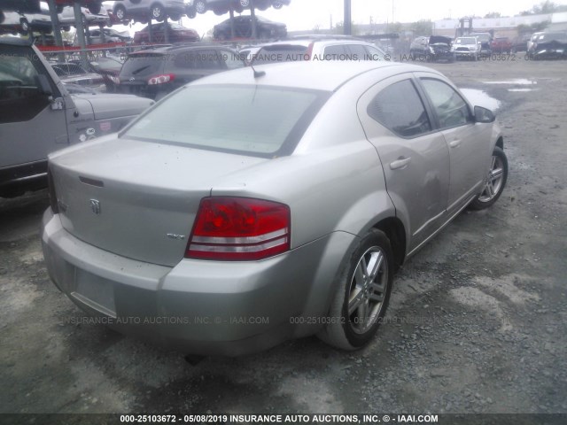 1B3LC56K18N227451 - 2008 DODGE AVENGER SXT BEIGE photo 4