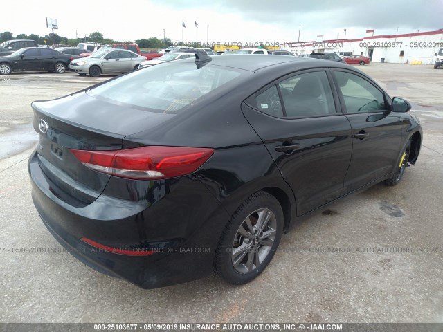 5NPD84LF9JH262119 - 2018 HYUNDAI ELANTRA SEL/VALUE/LIMITED BLACK photo 4