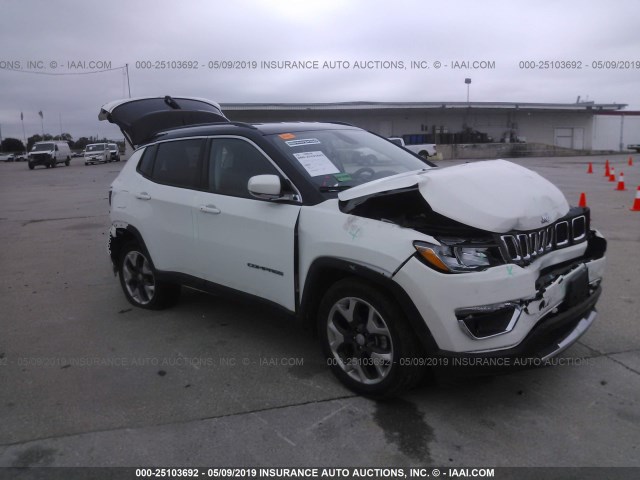 3C4NJCCB2KT725851 - 2019 JEEP COMPASS LIMITED WHITE photo 1