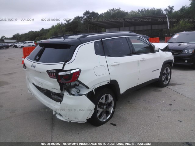 3C4NJCCB2KT725851 - 2019 JEEP COMPASS LIMITED WHITE photo 4