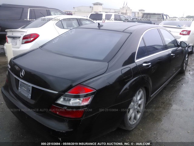 WDDNG71X07A101250 - 2007 MERCEDES-BENZ S 550 BLACK photo 4