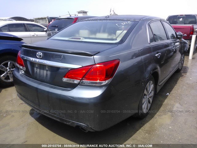 4T1BK3DB5BU379682 - 2011 TOYOTA AVALON LIMITED GRAY photo 4