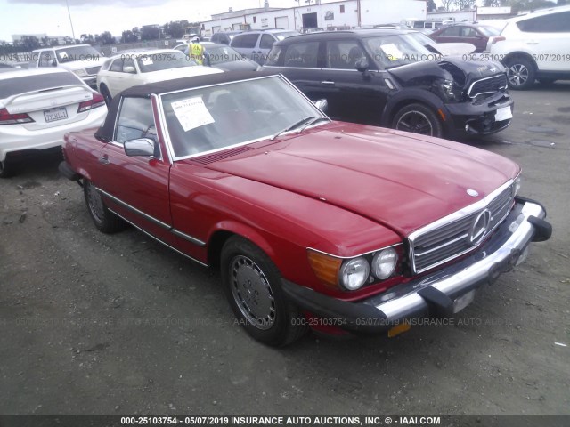 WDBBA48DXHA065513 - 1987 MERCEDES-BENZ 560 SL RED photo 1