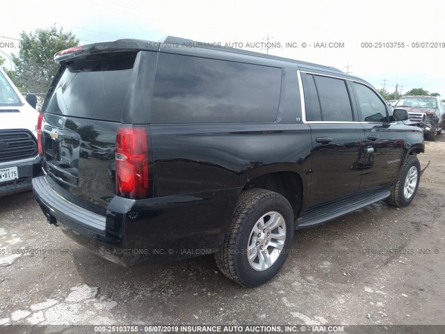 1GNSKJKC2FR636561 - 2015 CHEVROLET SUBURBAN K1500 LT BLACK photo 4