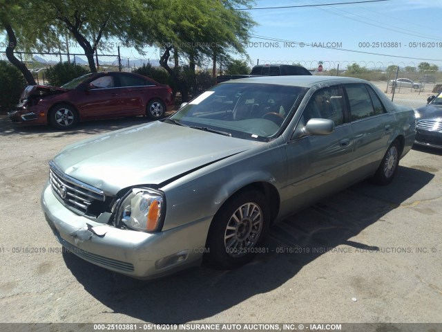 1G6KE57Y95U158505 - 2005 CADILLAC DEVILLE DHS GREEN photo 2