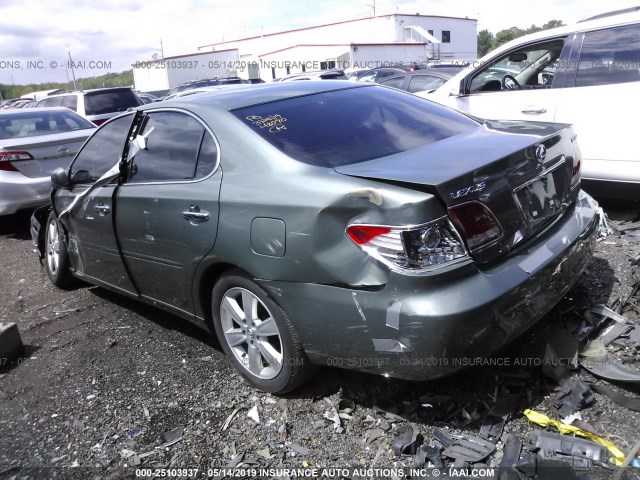 JTHBA30G555136329 - 2005 LEXUS ES 330 GREEN photo 3