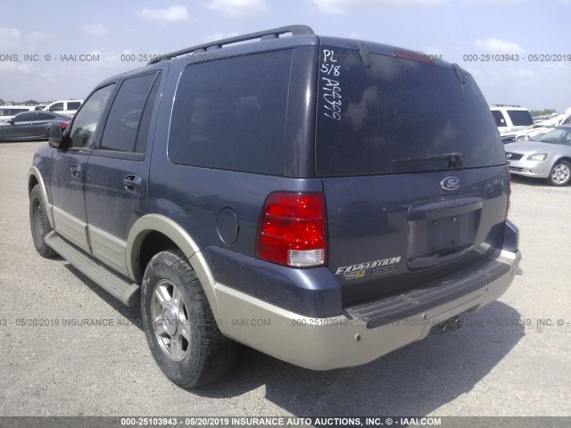 1FMFU17595LA94399 - 2005 FORD EXPEDITION EDDIE BAUER BLUE photo 3