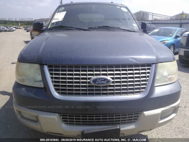 1FMFU17595LA94399 - 2005 FORD EXPEDITION EDDIE BAUER BLUE photo 6