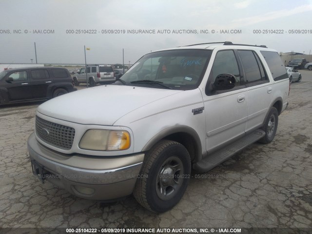 1FMRU17L41LA20250 - 2001 FORD EXPEDITION EDDIE BAUER WHITE photo 2