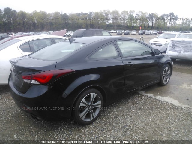 KMHDH6AH3EU025505 - 2014 HYUNDAI ELANTRA COUPE GS/SE BLACK photo 4