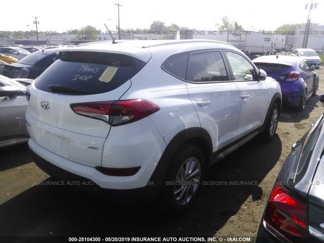 KM8J3CA4XHU293565 - 2017 HYUNDAI TUCSON LIMITED/SPORT AND ECO/SE WHITE photo 4