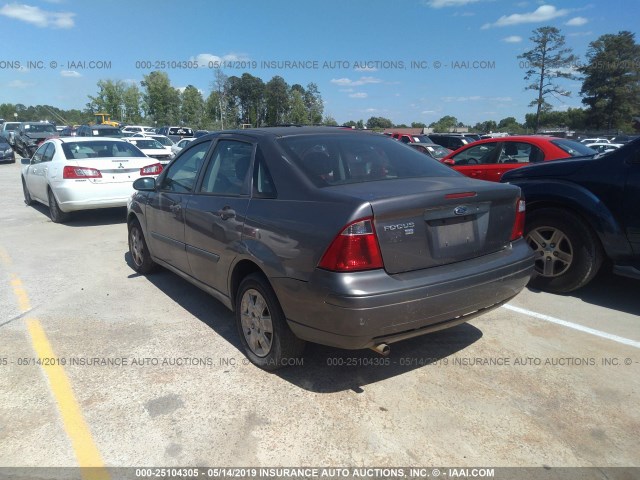 1FAFP34N97W114203 - 2007 FORD FOCUS ZX4/S/SE/SES GRAY photo 3