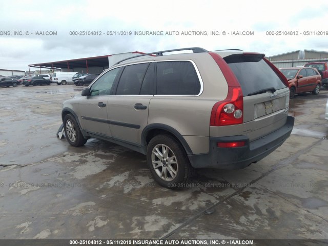 YV1CZ91H641083911 - 2004 VOLVO XC90 T6 GOLD photo 3