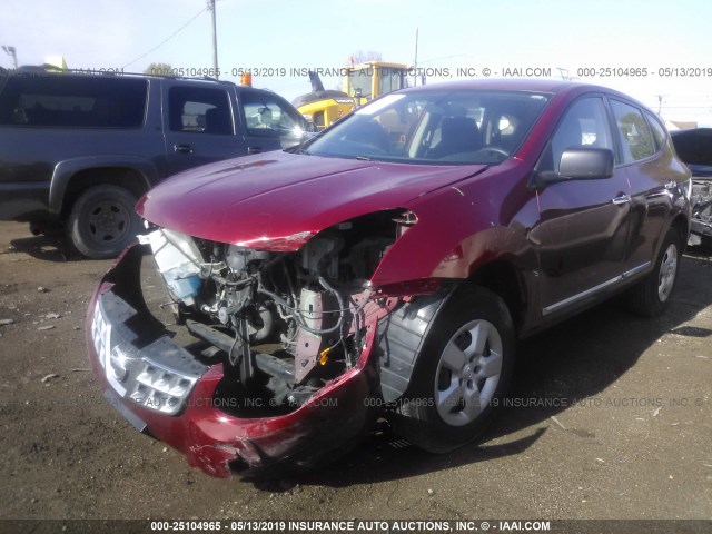 JN8AS5MV1DW609834 - 2013 NISSAN ROGUE S/SV MAROON photo 2