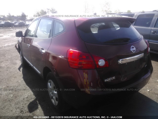 JN8AS5MV1DW609834 - 2013 NISSAN ROGUE S/SV MAROON photo 3