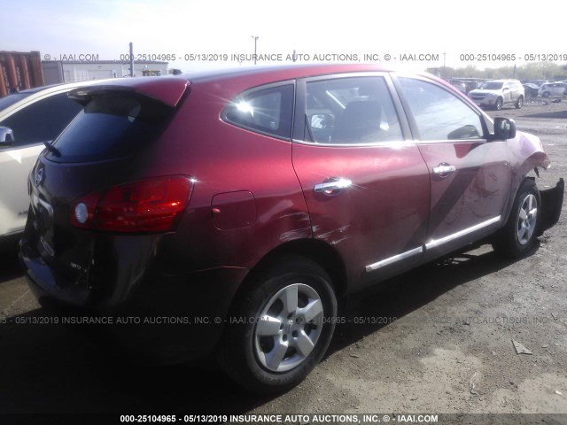 JN8AS5MV1DW609834 - 2013 NISSAN ROGUE S/SV MAROON photo 4