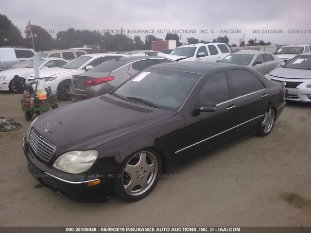 WDBNG75J3YA074822 - 2000 MERCEDES-BENZ S 500 BLACK photo 2