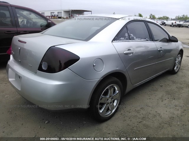 1G2ZH58N874165153 - 2007 PONTIAC G6 GT SILVER photo 4