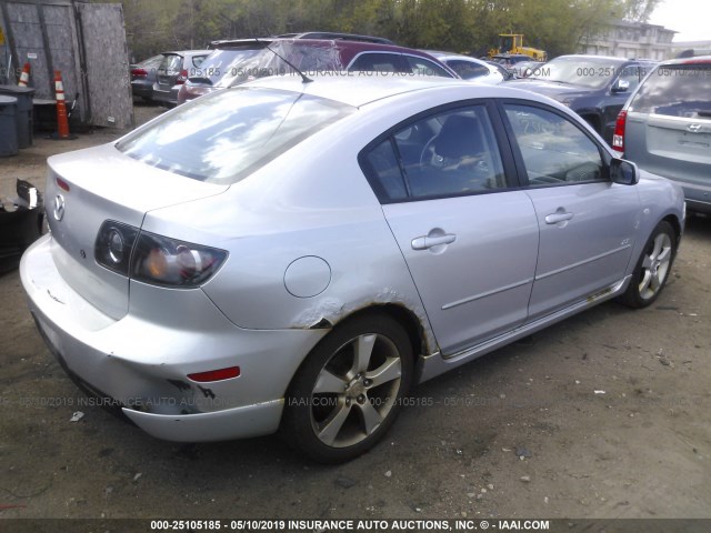 JM1BK323451259569 - 2005 MAZDA 3 S GRAY photo 4