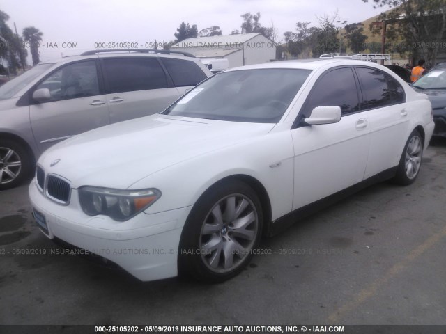 WBAGL63464DP71355 - 2004 BMW 745 I WHITE photo 2