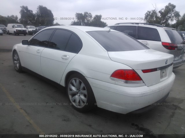 WBAGL63464DP71355 - 2004 BMW 745 I WHITE photo 3