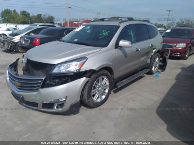 1GNKVGKD1DJ269019 - 2013 CHEVROLET TRAVERSE LT Tan photo 2