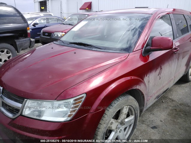 3D4GH57V49T512949 - 2009 DODGE JOURNEY SXT RED photo 6