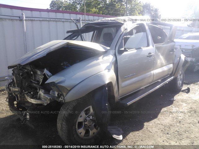 5TEJU62N95Z040038 - 2005 TOYOTA TACOMA DOUBLE CAB PRERUNNER BROWN photo 2