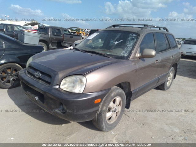 KM8SC13D06U067974 - 2006 HYUNDAI SANTA FE GLS/LIMITED BROWN photo 2