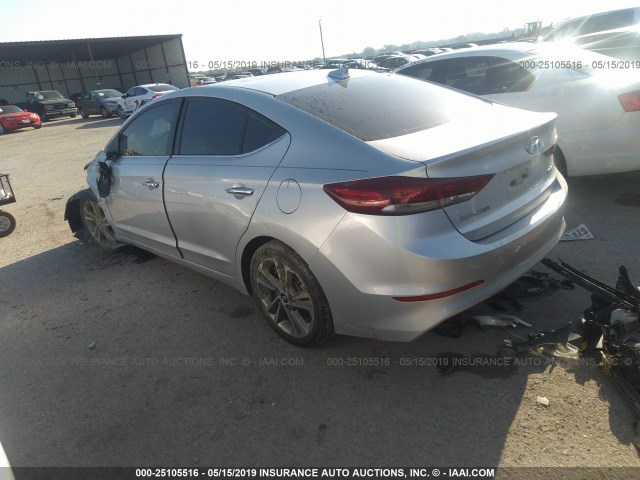 5NPD84LFXHH006694 - 2017 HYUNDAI ELANTRA SE/VALUE/LIMITED SILVER photo 3