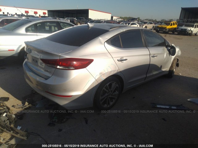 5NPD84LFXHH006694 - 2017 HYUNDAI ELANTRA SE/VALUE/LIMITED SILVER photo 4